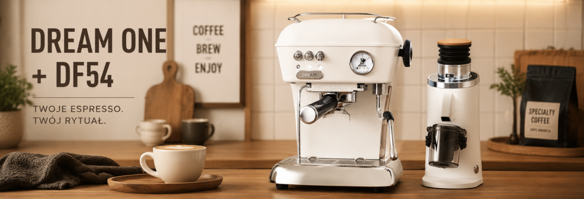 Ascaso Dream ONE + DF54_Biały_coffee_corner Ascaso Dream ONE + DF54_Biały_coffee_corner